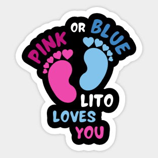 Pink or Blue Lito Loves You Sticker